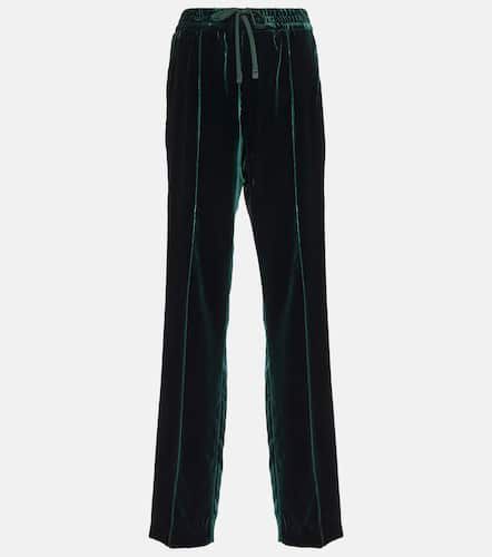 High-rise straight velvet pants - Tom Ford - Modalova