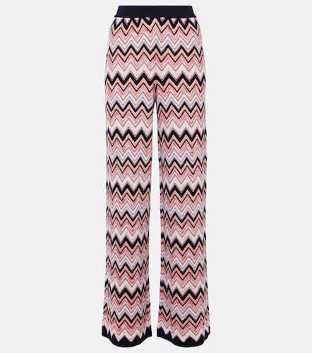 Pantalones anchos de tiro alto en zigzag - Missoni - Modalova