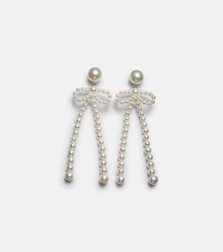Rosette de Perles 14kt drop earrings with freshwater pearls - Sophie Bille Brahe - Modalova