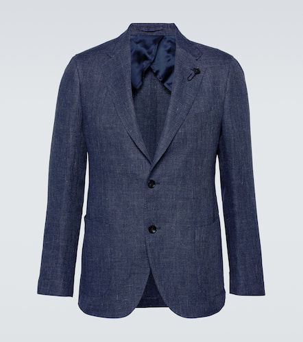 Single-breasted linen and wool blazer - Lardini - Modalova