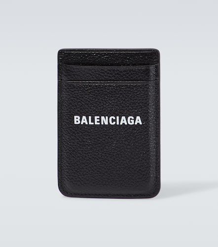 Cash leather phone card holder - Balenciaga - Modalova