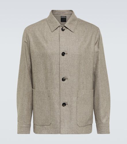 MÃ©lange wool flannel jacket - Zegna - Modalova