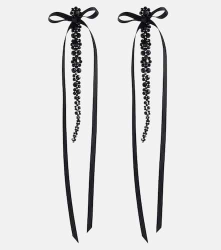 Bow-embellished crystal drop earrings - Simone Rocha - Modalova
