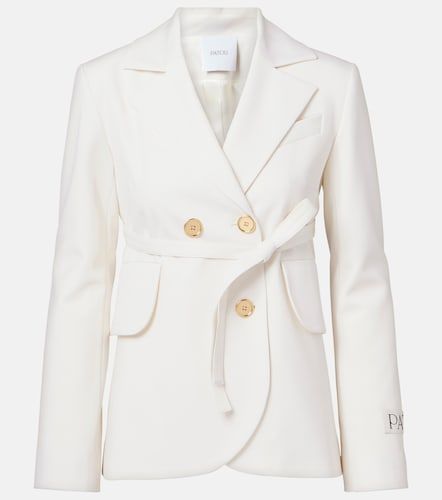 Double-breasted belted wool-blend blazer - Patou - Modalova