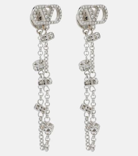 VLogo Signature embellished drop earrings - Valentino - Modalova