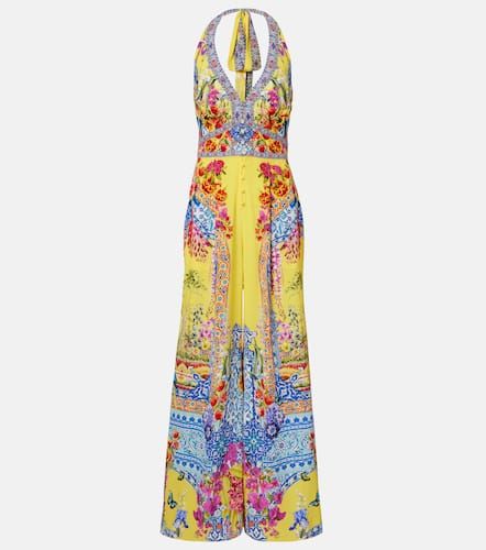 Jumpsuit in crÃªpe di seta con scollo allâamericana - Camilla - Modalova