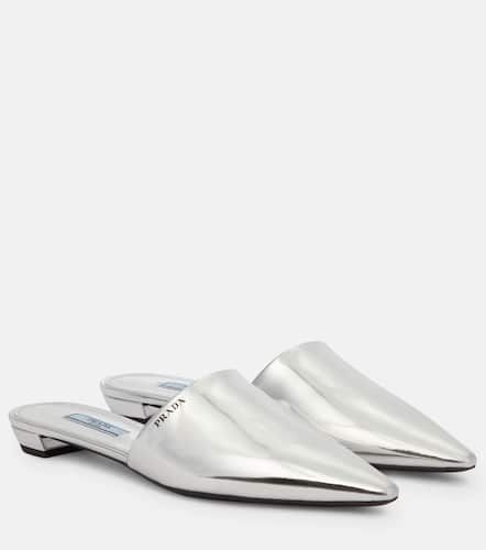 Prada Slippers aus Metallic-Leder - Prada - Modalova