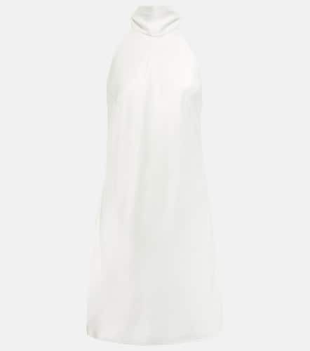 Bridal tie-neck satin minidress - Galvan - Modalova