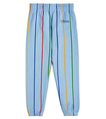 Pantaloni sportivi in jersey di cotone a righe - Mini Rodini - Modalova