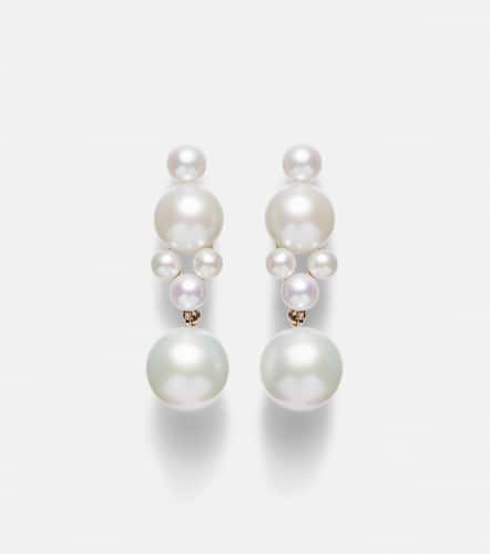 K gold earrings with freshwater pearls - Sophie Bille Brahe - Modalova