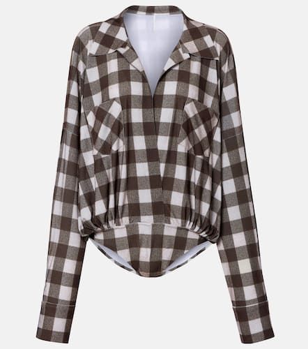 Norma Kamali Body oversize a quadri - Norma Kamali - Modalova