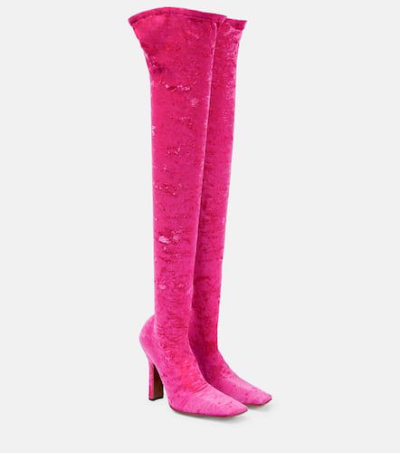 Velvet over-the-knee boots - Vetements - Modalova