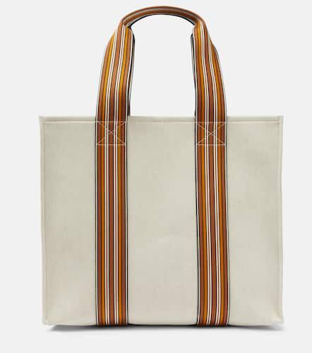 The Suitcase Stripe Medium canvas tote bag - Loro Piana - Modalova