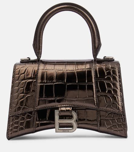 Hourglass XS croc-effect leather tote bag - Balenciaga - Modalova