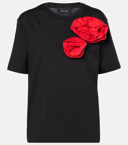 T-shirt Boy in cotone con applicazioni floreali - Simone Rocha - Modalova