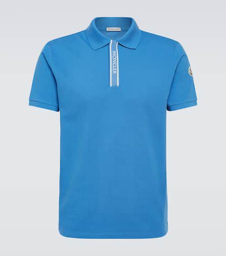 Logo cotton piquÃ© polo shirt - Moncler - Modalova