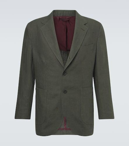 Blazer de botonadura simple de lino - Rubinacci - Modalova