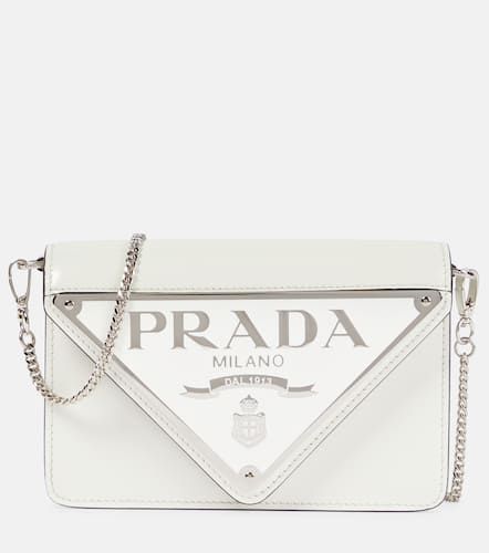 Triangle Mini leather crossbody bag - Prada - Modalova