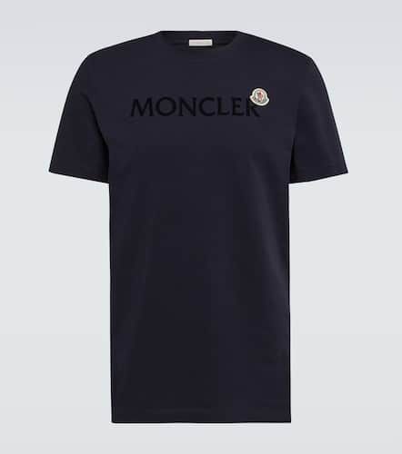 T-shirt in jersey di cotone con logo - Moncler - Modalova