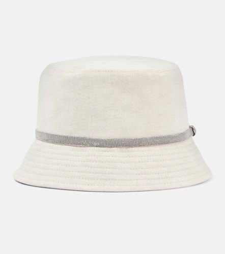 Linen canvas bucket hat - Brunello Cucinelli - Modalova