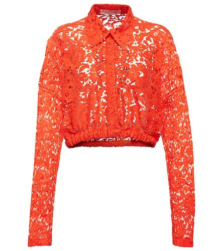 Valentino Floral-lace cropped shirt - Valentino - Modalova