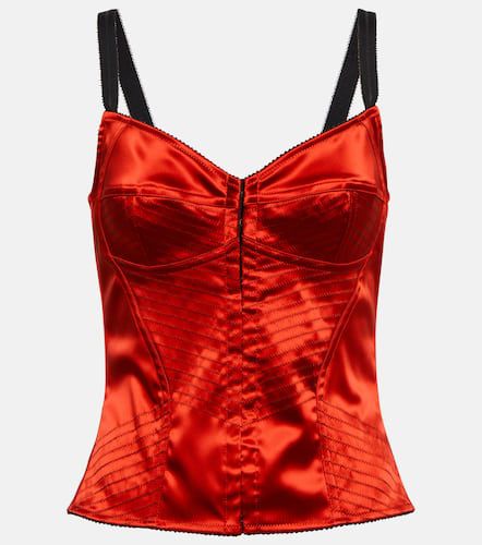 Dolce&Gabbana Top bustier in raso - Dolce&Gabbana - Modalova