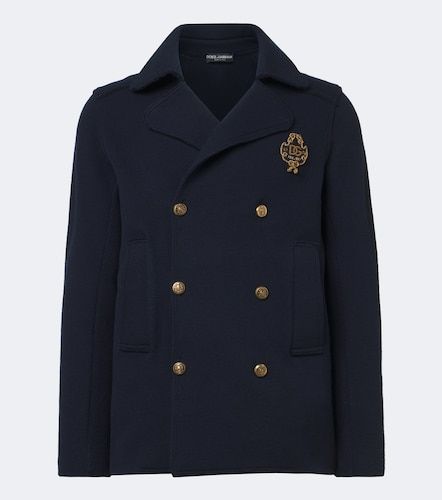 Blazer de algodón de punto con DG - Dolce&Gabbana - Modalova
