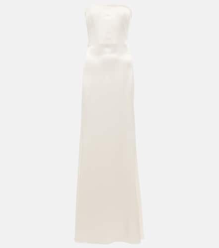 Bridal - Abito bustier in raso di seta - Saint Laurent - Modalova