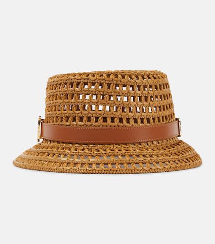Uccio crochet leather-trimmed bucket hat - Max Mara - Modalova