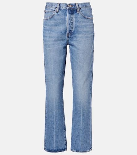 Jeans rectos The Vertical Crop de tiro medio - Frame - Modalova