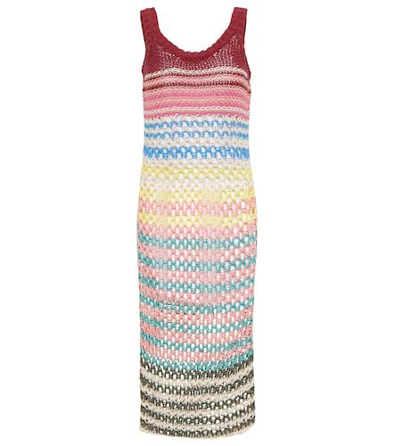 Striped crochet midi dress - REDValentino - Modalova