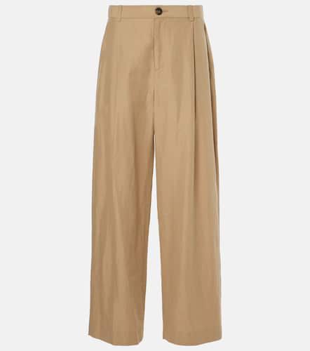 High-rise cotton-blend wide-leg pants - Vince - Modalova