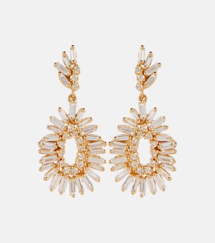 Ohrringe aus 18kt Gelbgold mit Diamanten - Suzanne Kalan - Modalova