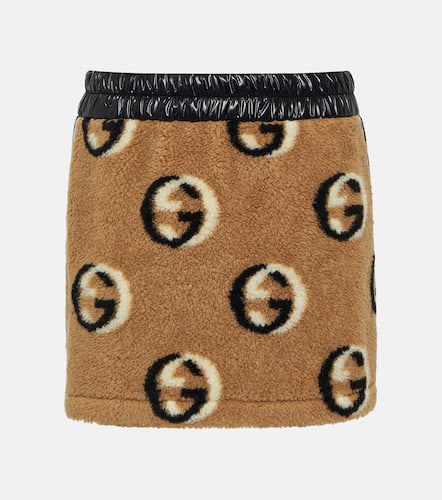 Interlocking G wool-blend fleece miniskirt - Gucci - Modalova
