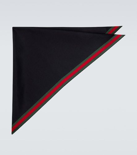 Sciarpa Web Stripe in cotone e seta - Gucci - Modalova