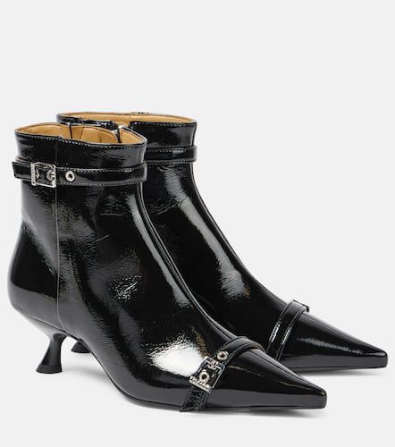 Ankle Boots Eyelets aus Lederimitat - Ganni - Modalova