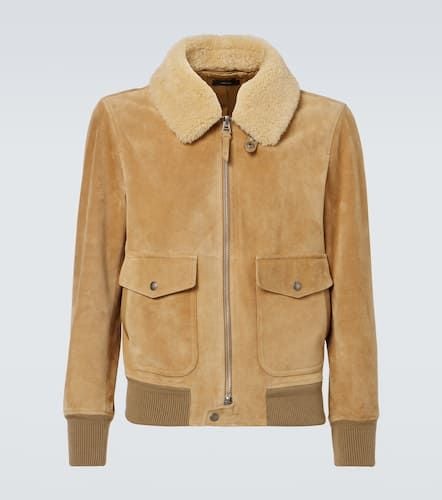 Blouson aus Veloursleder mit Shearling - Tom Ford - Modalova