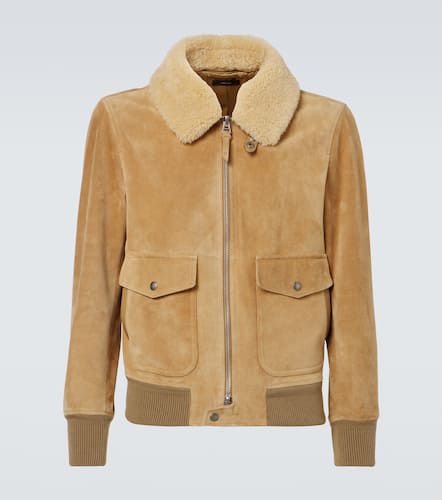 Shearling-trimmed suede blouson - Tom Ford - Modalova