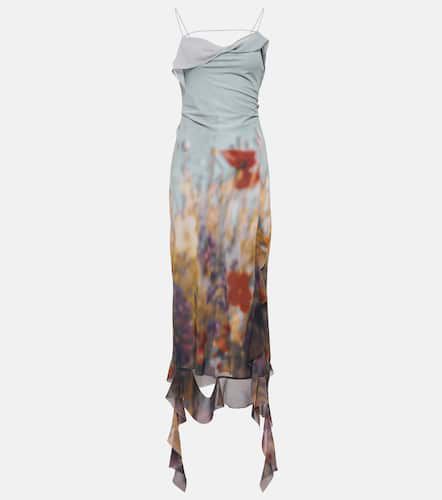 Delousi floral ruffled midi dress - Acne Studios - Modalova