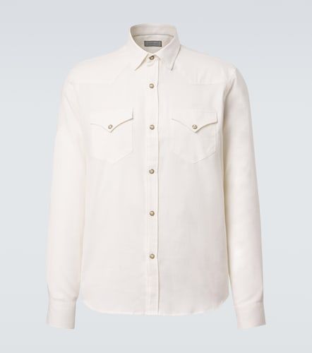Canali Camicia in cotone e cashmere - Canali - Modalova