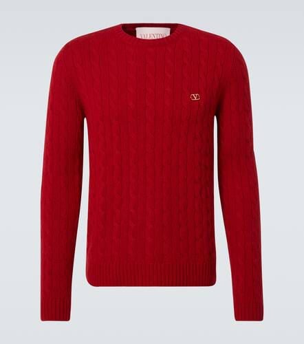 Pullover in cashmere a trecce - Valentino - Modalova