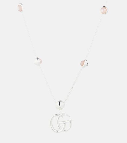 Double G sterling necklace with mother of pearl - Gucci - Modalova