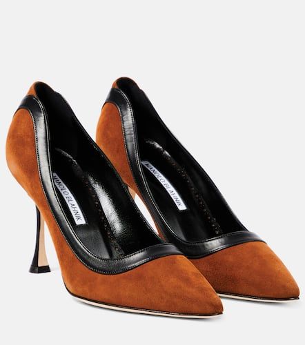 Pumps Dalina 90 aus Veloursleder und Leder - Manolo Blahnik - Modalova