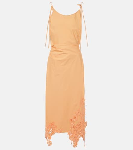 Lace-trimmed cotton midi dress - Acne Studios - Modalova