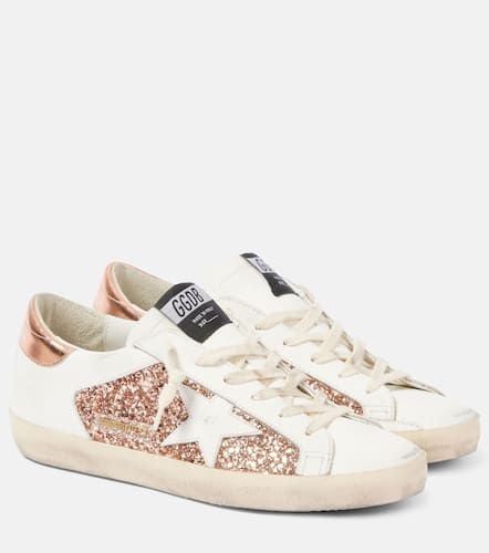 Sneakers Super-Star aus Leder mit Glitter - Golden Goose - Modalova