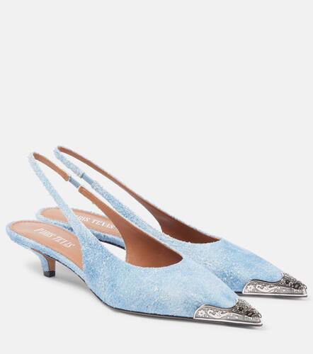 Jessica Western 35 suede slingback pumps - Paris Texas - Modalova