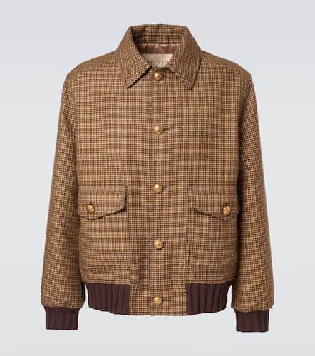 Bomber in lana vergine pied-de-poule - Valentino - Modalova