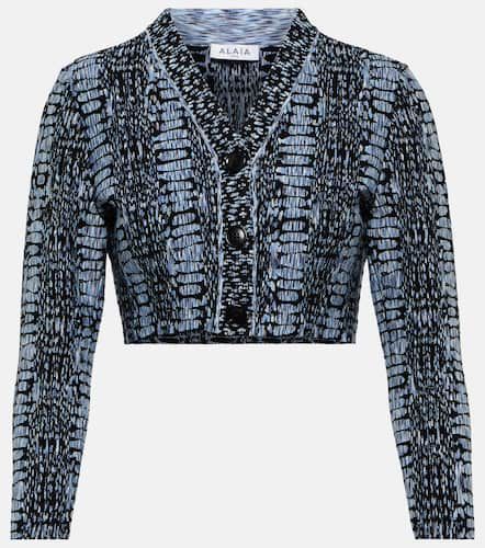 AlaÃ¯a Jacquard cropped cardigan - Alaia - Modalova