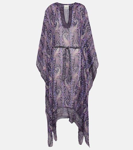 Vestido largo de algodón y seda floral - Isabel Marant - Modalova