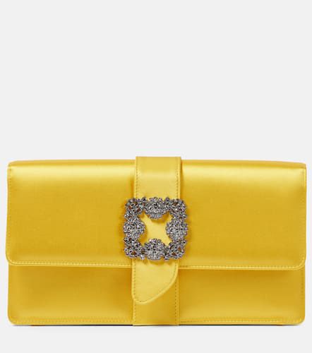 Clutch Capri de satén adornado - Manolo Blahnik - Modalova